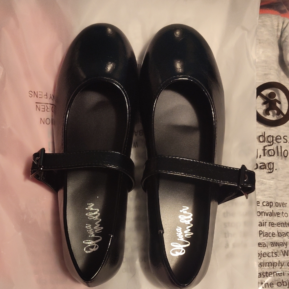 Black Mary Jane Kids Shoes